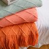 Knitted Blanket Sofa Blanket Cover Blanket Tassel Thin Blanket Office Air Conditioning Blanket Bay Window Blanket Summer Nap Blanket All-season