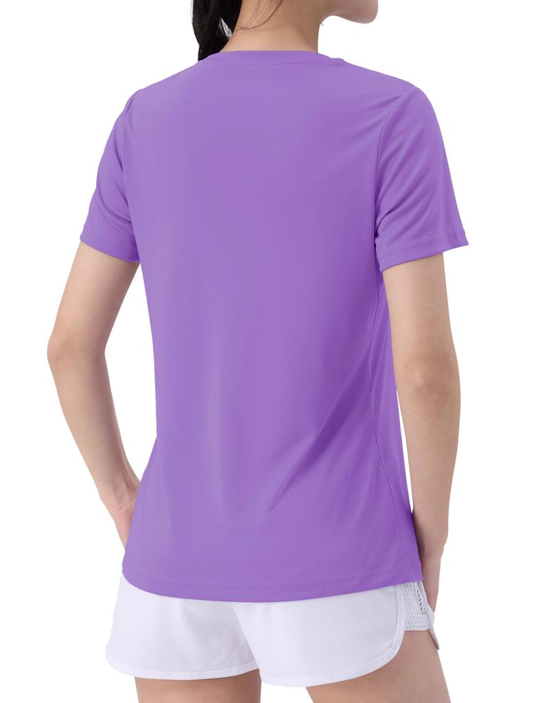 TACVASEN Short Sleeve Round UPF Summer Training Light Size 3XL Women's T-Shirt, Quick-Drying, Cooling, Stretch, Neck, 50+, Lightweight, Outerwear,
