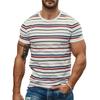 Fashion Stripe 3D Printed T Shirts For Men Summer Casual Crew Neck Short Sleeve T-shirt Loose Quick Dry Breathable Tees Tops