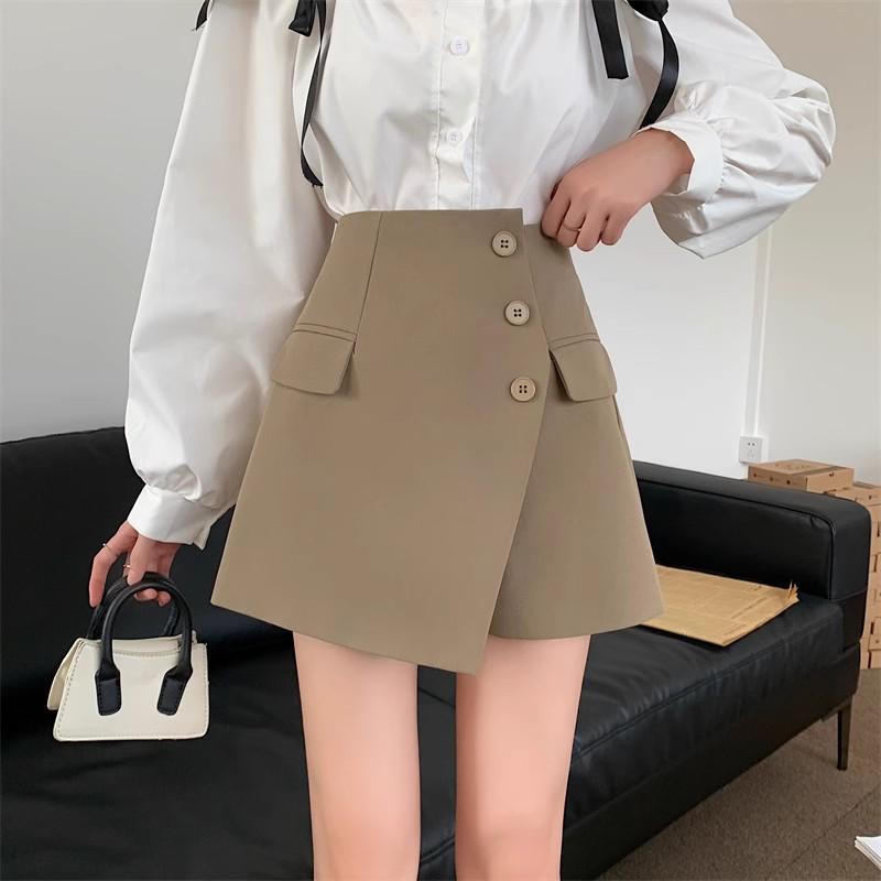 

Women s Plus Size High Waist A-Line Culotte Skirt Shorts - Black L