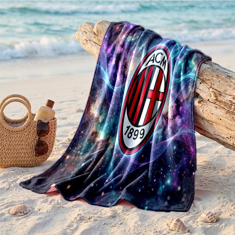 AC Milan Print Microfiber Beach Towel Quick Dry Absorbent Large Towel For Beach Swimming Travel