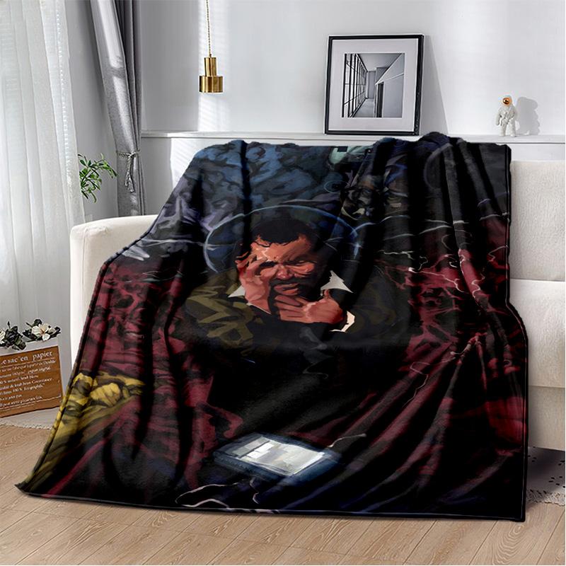 Disco Elysium Spiel Gamer Cartoon Decke, Weiche Überwurfdecke für Zuhause Schlafzimmer Bett Sofa Picknick Reise Büro Abdeckdecke Kinder