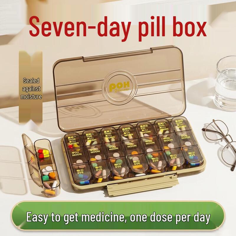 Portable 7-Day Pill Organizer