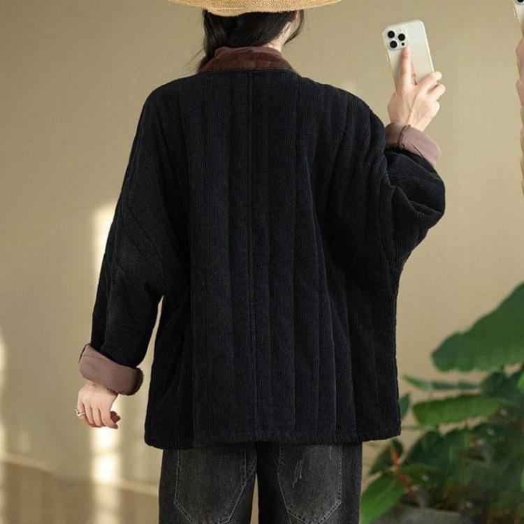 Chaqueta de Algodón para Mujer Abrigos Otoño Invierno Terciopelo Holgado Informal Grueso para Mujer