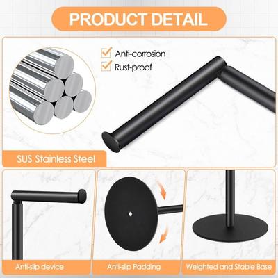 Stainless Steel Toilet Paper Stand Rustproof Modern Design Free Standing Toilet Paper Holder Anti - Corrosion Paper Dispenser