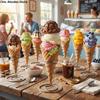 Edelstahl-Eistütenhalter Metallkorb Konische Feder Eisständer Dekorative Rostfreie Waffel-Display-Ständer