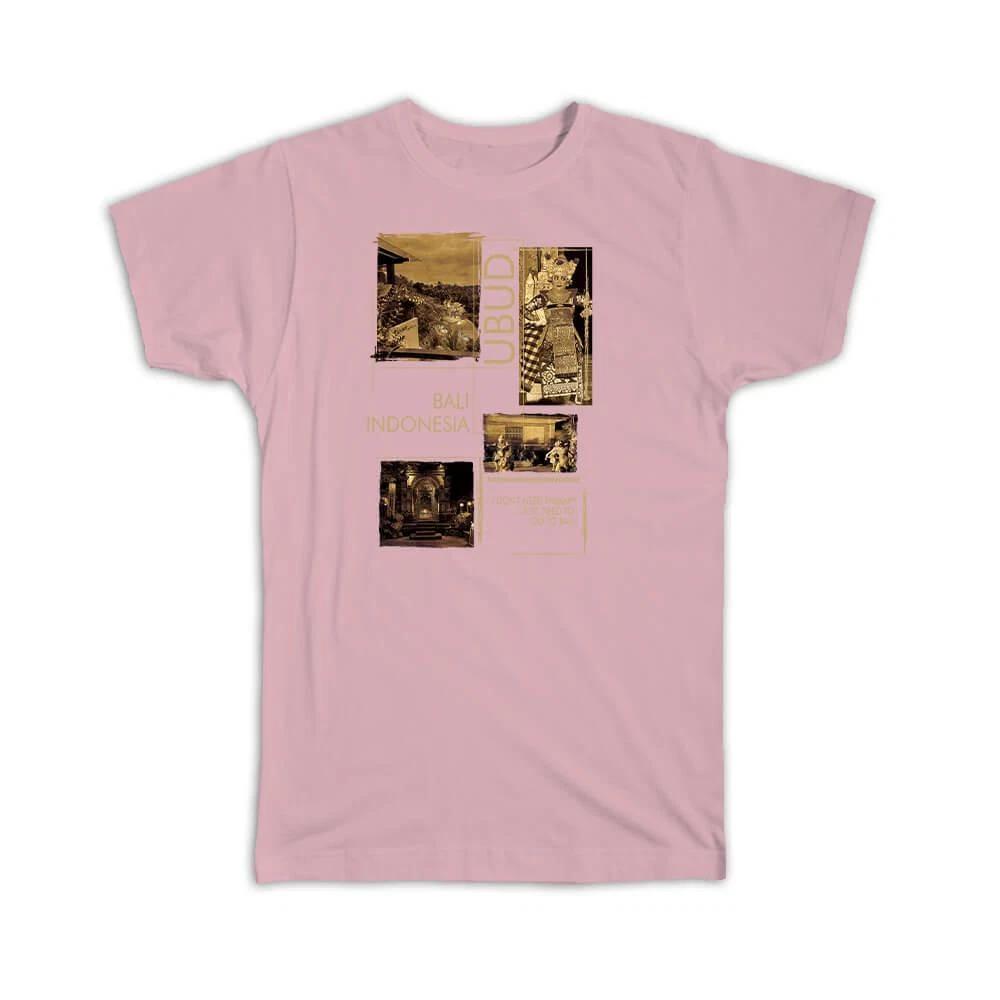 Gift T-Shirt : Ubud Bali Indonesia Sepia Photo Composition M