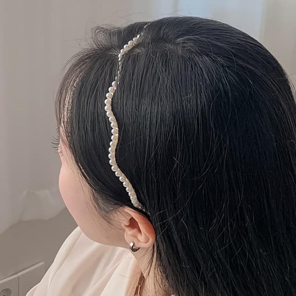 Women's Daily Wave Pearl Pearl Hairband Headband