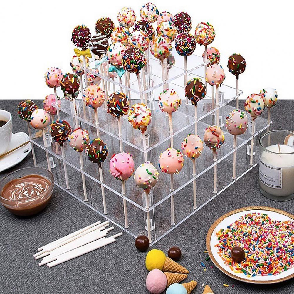 Dessert Table Display Set Cake Pop Display Stand Acrylic Cake Pop Stand with Multiple Layers Capacity for Lollipop for Organized