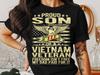 Proud Son Vietnam Veteran T-Shirt: Eagle Graphic, Patriotic Gift