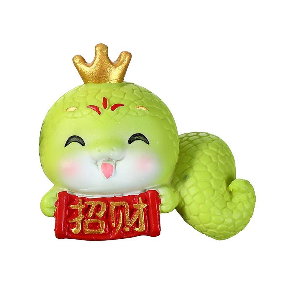 Cute Small Snake Baby Figurine Resin Crafts Mini Snake Ornament  Spring Festival