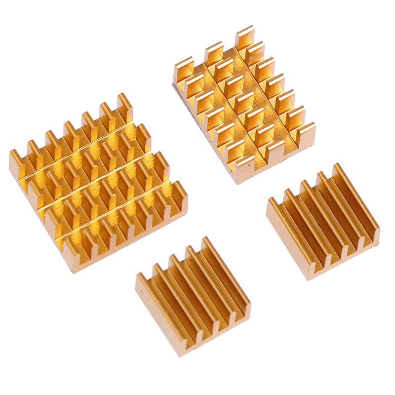 4Pcs For Raspberry Pi 4B Aluminum Heatsink Radiator Cooler Kit For Raspberry Pi