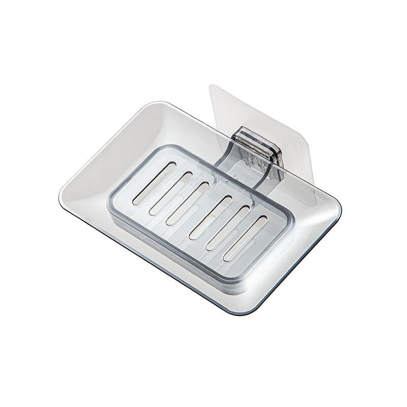 LISM Adhesive Transparent Draining Soap Dish