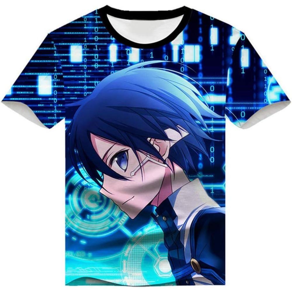 Anime Sword Art Online Kirito SAO 3D Printed T-Shirt Adult Cosplay Funny Quick Dry COOL Short Sleeve Tee Tops