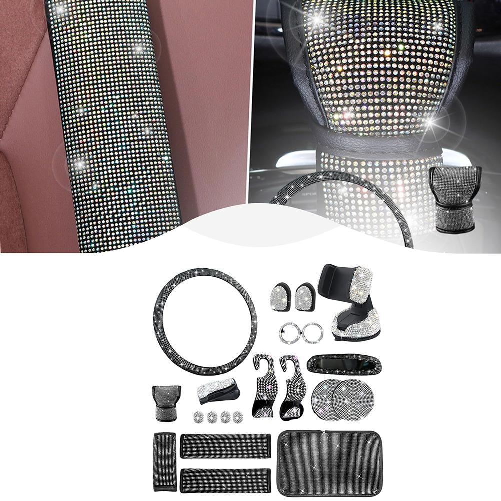 Cohesive Look 21PCS Car Interior Set Steering Wheel Cover