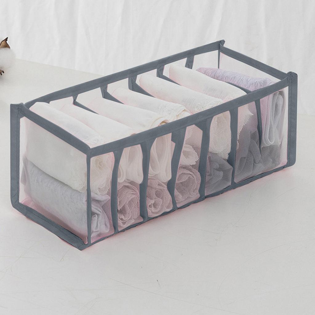 Household Foldable Mesh Underwear Storage Box Socks Bra And Panties