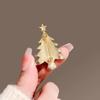 Korean Style Christmas Brooch Snowman Christmas Tree Brooch Cute Enamel Rhinestone Brooches  Girls