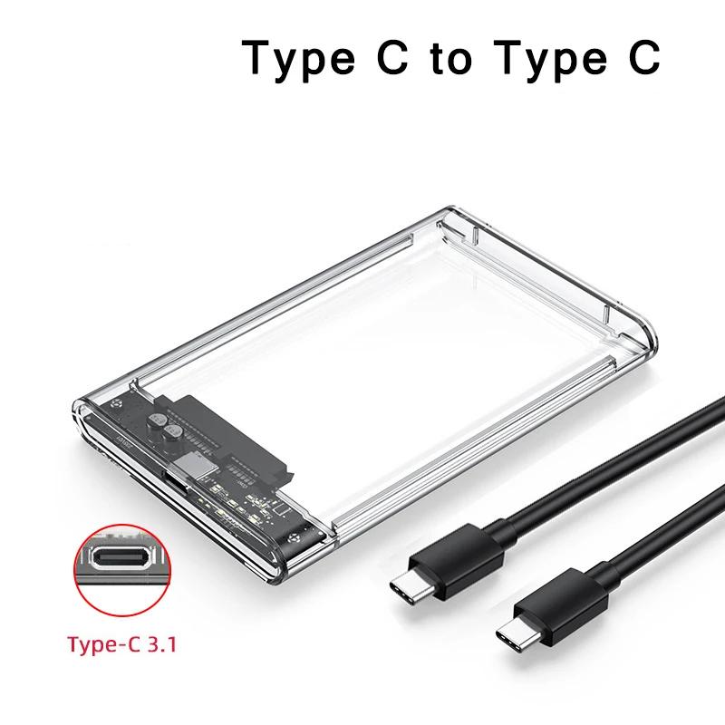 Xiaomi USB 3.0/Type C to SATA III Hard Disk Case for 2.5 inch HDD SSD External Hard Drive Enclosure Harddisk Boxs Support UASP HDD Box