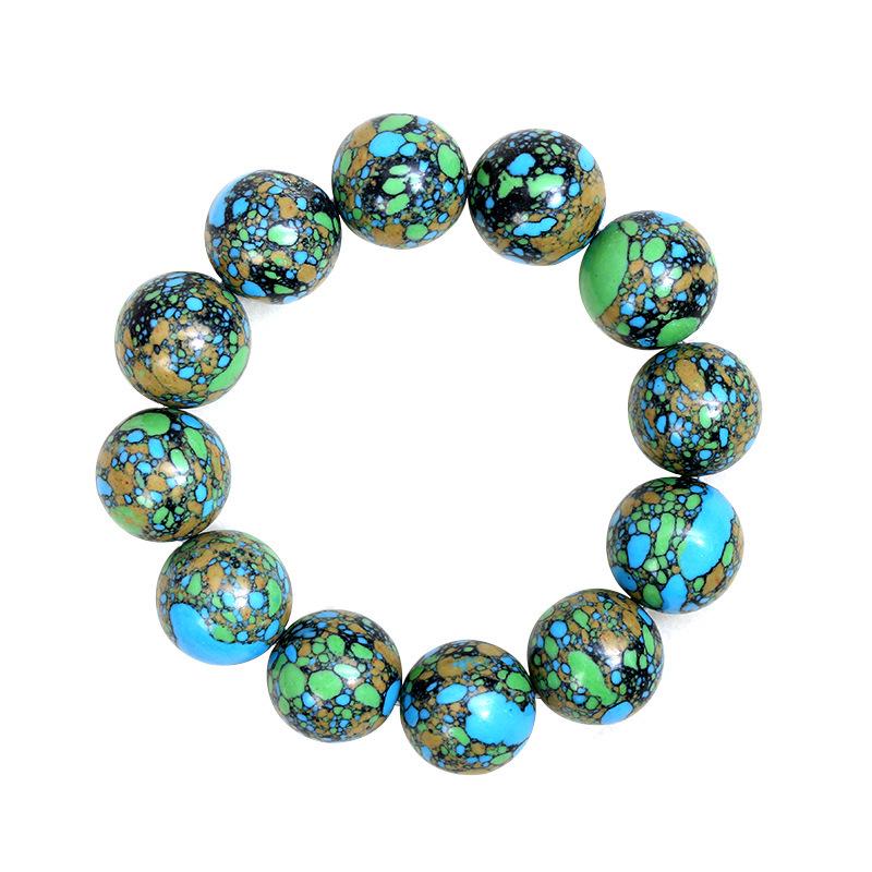 Bracciale da Uomo Turchese Tang Sancai con Perle Rotonde 2.0 - Perline di Preghiera & Wenwan.