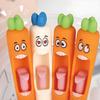 4pcs Scared Carrot Gel Pens Set 0.5mm Ballpoint Halloween Gift Funny Black Color Ink for Writing School