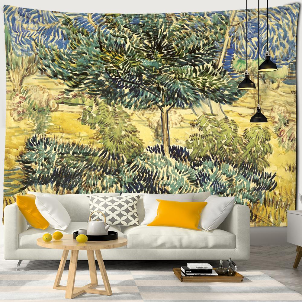 Watercolor Painting Tapestry Wall Hanging Art Bedroom Living Room Wall Decor Background Fabric Aesthetics Home Decor Tapestry