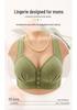 Red Polka Dot Wire-Free Push-Up Bra for Middle-Aged & Elderly Women