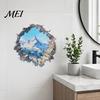 Removable PVC Wall Art Snow Peak Sticker, 3D Landscape Decorative Decal, Durable Mountain Stickers Waterproof Window Film, for Living Room Bedroom