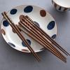 Japanese Style Colorful Strip Print Solid Wood Chopsticks Reusable Durable Chopstick Kitchen Tableware Kitchen Accessories