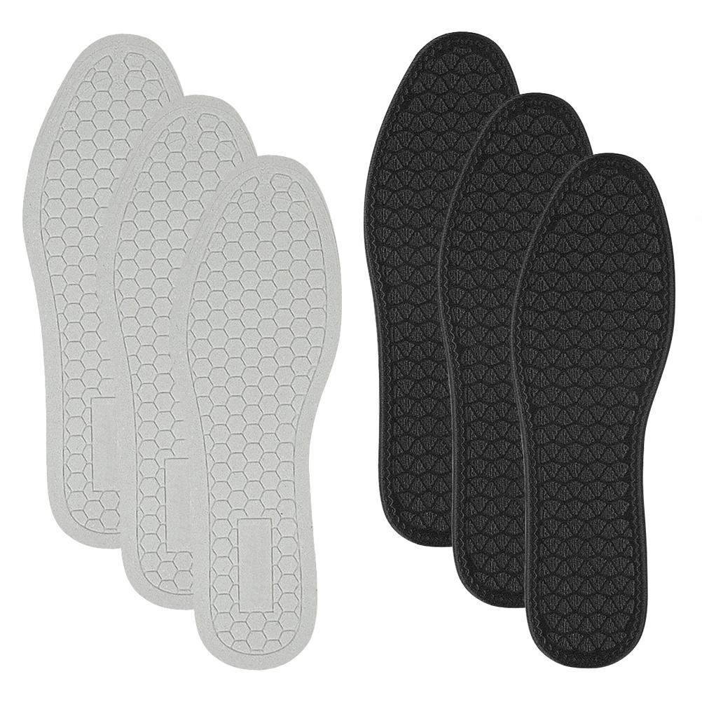 3 Pairs Breathable Shoe Insoles Inserts Trimmable Soft Cushioning Walking Comfort Sport Insoles Shock Absorbing