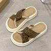 Fashion Beach Shoes House Slippers Platform Slipers Women Slides Sabot Genuine Leather 2025 Women's Genuine Leather Shoes Ladies' Slippe