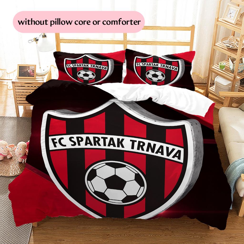 FC Spartak Trnava Pattern Bedding Home Decoration Birthday Gift (1 * duvet cover + 2 * pillowcase, without core)