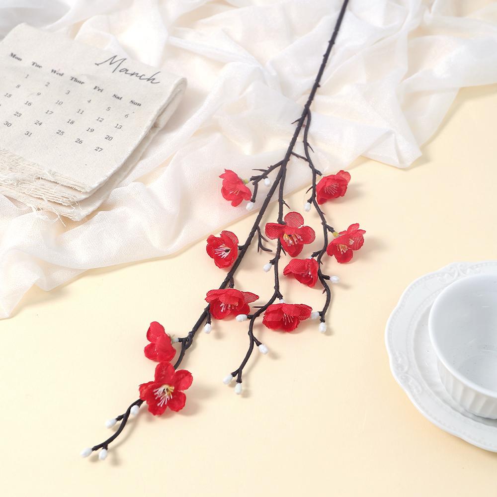 

1/2Pcs Artificial Flowers Bouquet Plum Blossom 53CM Fake Flowers for Home Decor Garden Wedding Decoration Table Vase Accessories 1Pcs красный
