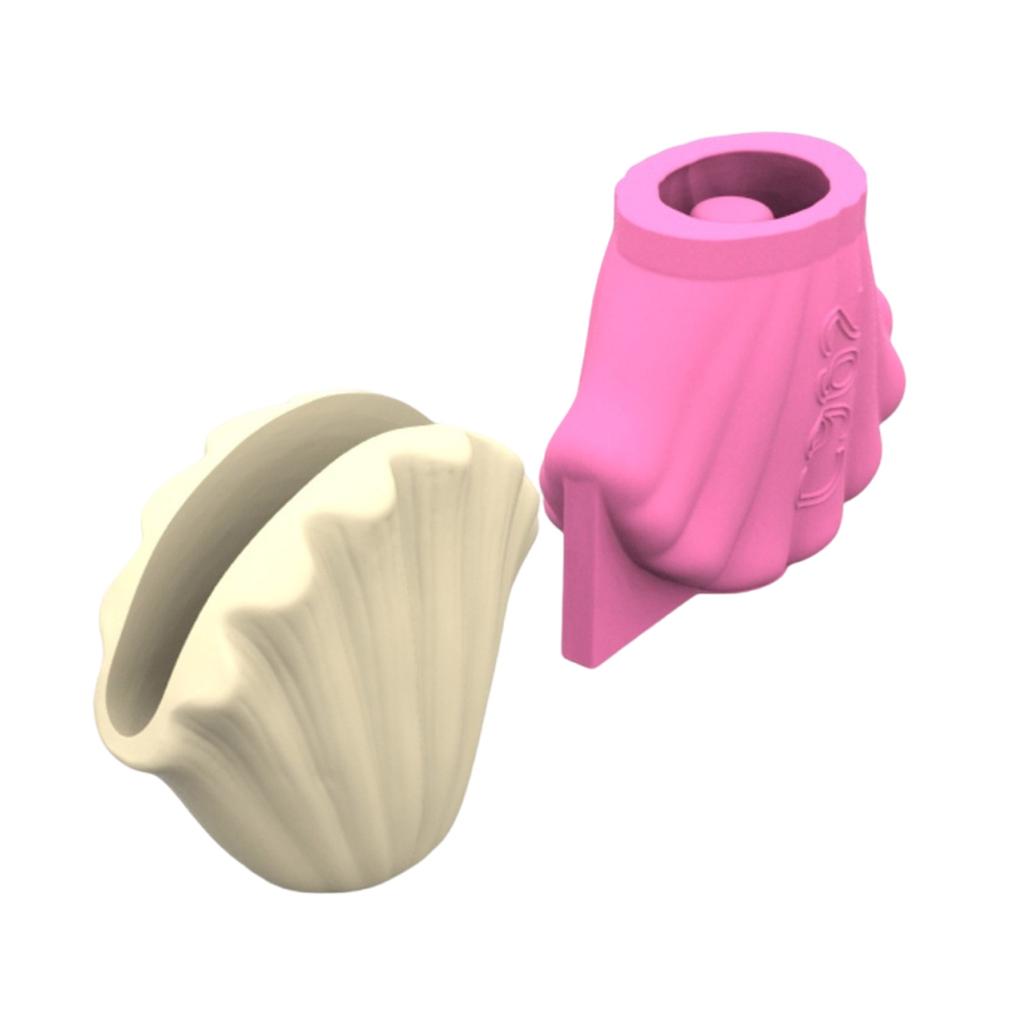 Silicone Mould Shell Shape Suitable for Succulent Plant Pots Concrete Casting Resin Planter Vase Pen Holder Crafting