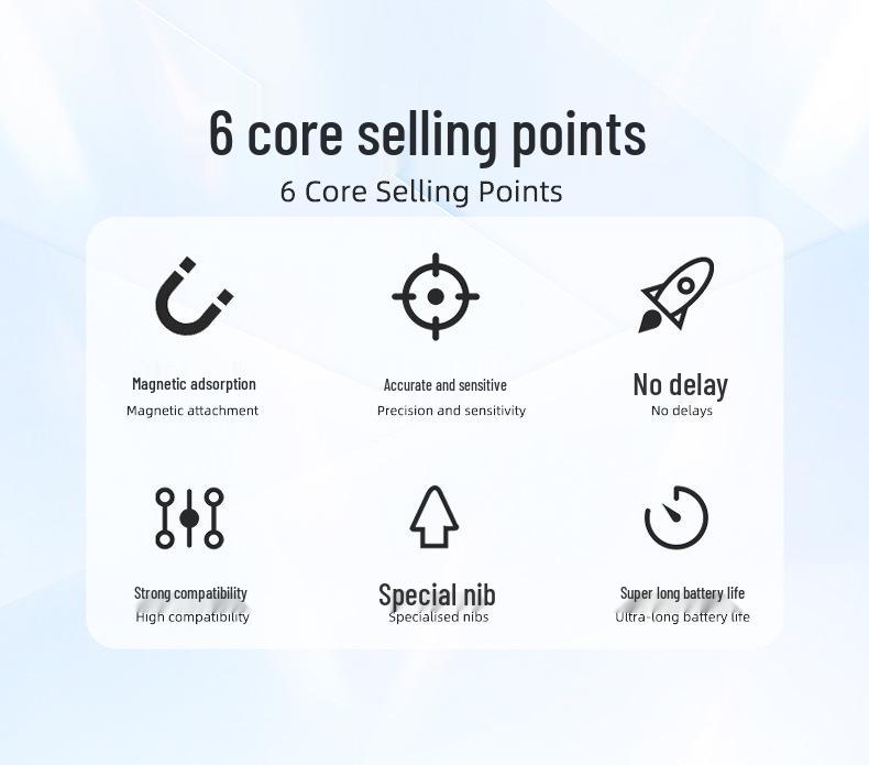 Universal Stylus Pen: Magnetic Touch Screen Pen for Apple & Huawei Tablets