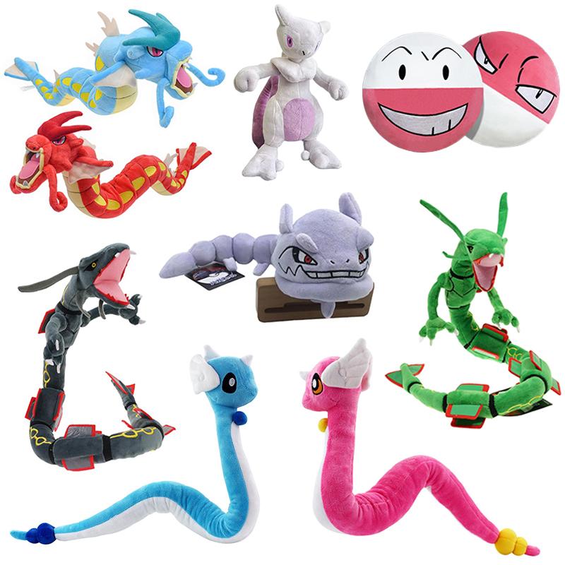 25-75Cm Pokémon Gyarados Voltorb Onix Plush Toy Cartoon Steelix Rayquaza Doll Cate Electrode Dratini Plushie Collectible Gift