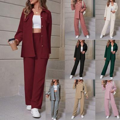 Women's Lounge Set 2-Piece Comfort Tracksuit Casual Loungewear Jogger Pants with Cropped Hoodie