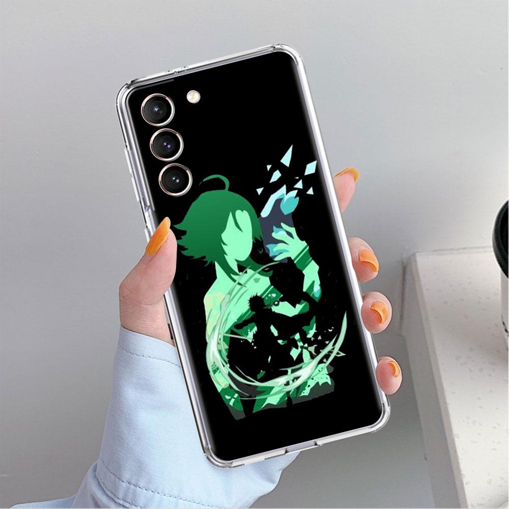 Anime Genshin Impact Clear Case For Samsung Galaxy S22 S20 FE S21 S10 S9 Plus Note 20 Ultra 10 Lite Transparent Phone Shell