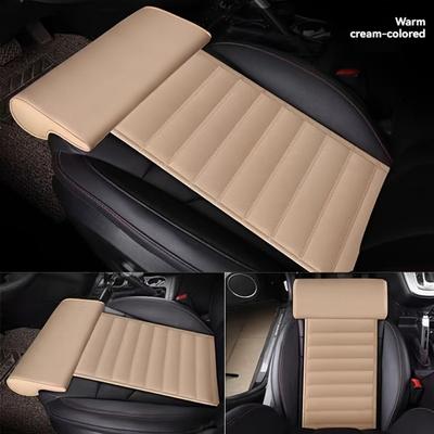 Leather Leg Support Pillow Sweatproof Auto Front Chair Mat Car Seat Extender Cushion Plane Seat