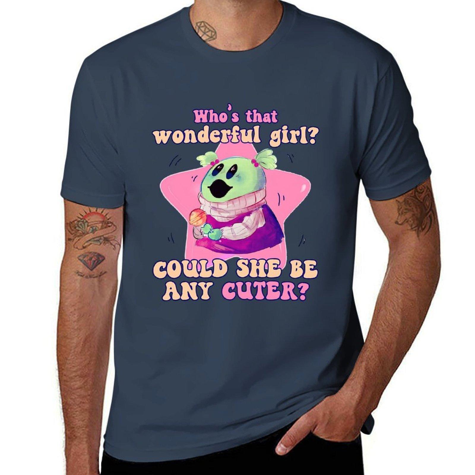 Nanalan Whos That Wonderful Girl TShirt Daily Casual Short Sleeve Tee Shirt S