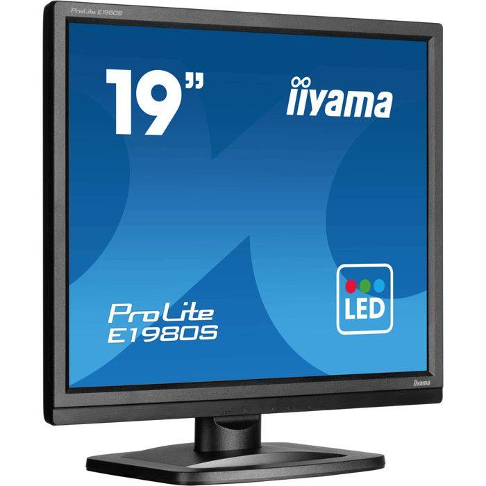 Iiyama ProLite E1980S-B1 Monitor PC 19" 1280x1024 LED VGA HDMI DisplayPort Nero
