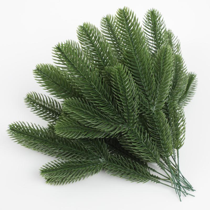 10Pc Simulated Pine Needle Branches DIY Simulated Pine Needle Decorations For Christmas Trees Home Holiday Party Christmas Decor