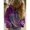 JKASHDK Damenmode Lässig Blumenmuster Druck Langarm Kapuzenpullover & Sweatshirts