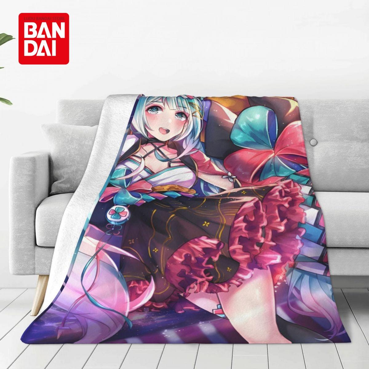 

Bandai Hatsune Miku Weak Voice Throw Blankets on Bed Sofa Air Condition Sleeping Cover Bedding Throws Bedsheet For Kids 75x90cm
