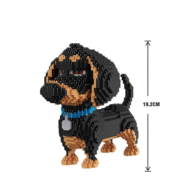 Tegneserie Dyr Byggeklosser Kreativt Kjæledyr Hund og Katt Monteringsleke DIY Pedagogisk Puslespill Foreldre-Barn Interaktiv Leke Cartoo