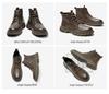 Martin Men's 2024 Thick-Sole Mid-Cut Genuine Leather Boots - British Retro Style for Autumn and Winter