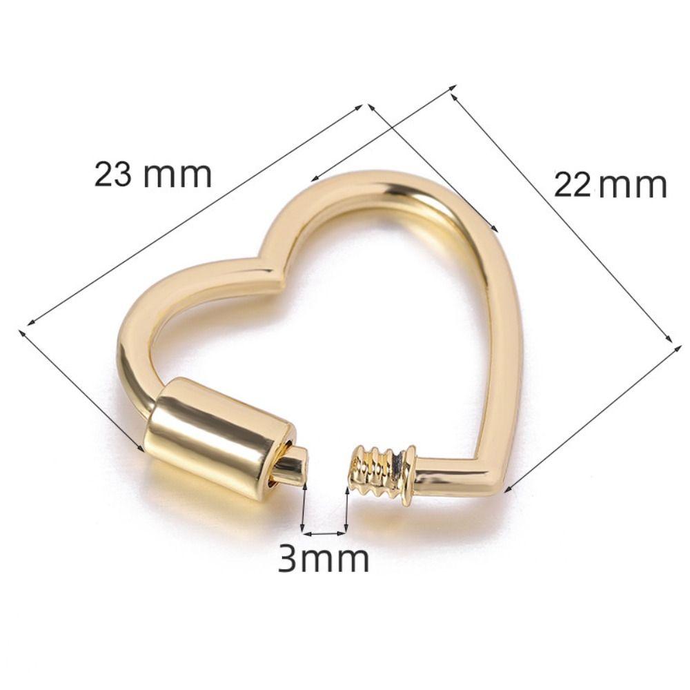 Buckle Craft Accessories Metal Heart Shape Heart Shape Spring Clasps Heart Shaped Opening Buckle