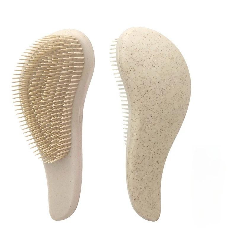 1PC Wheat Straw Scalp Massage Comb Anti-static Magic Detangling Hair Brush Soft Gentle Grooming Brush Salon Hair Styling Tools