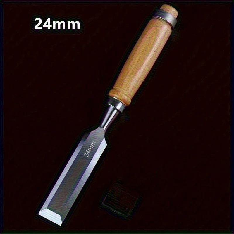 1 pz Nuovo 6/12/18/24mm Scalpelli per Scultura su Legno Affilati Acciaio Cromo-Vanadio Scalpello per Legno Con Manico Strumenti per Scultura su Legno Per Lavorazione del Legno