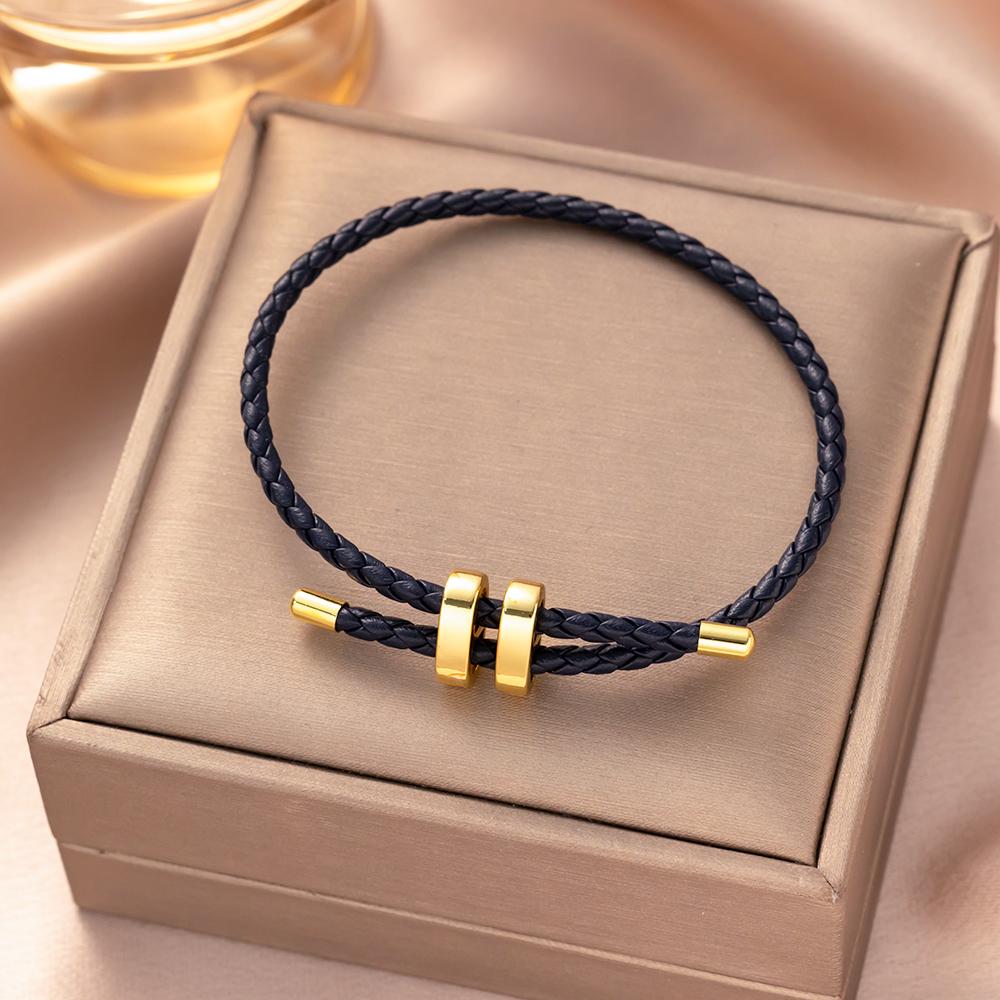 Trendiges Rotes Fadenarmband für Damen Herren Verstellbares Edelstahl Geflochtenes Seil Unisex Charm Schmuck