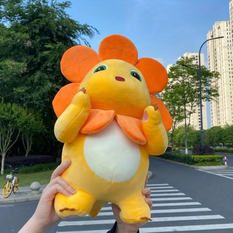 Cute Soft Yellow Plush Toy with Orange Wings Fluffy Stuffed Animal Gift for Christmas Birthdays Kids Mothers Day Halloween Party